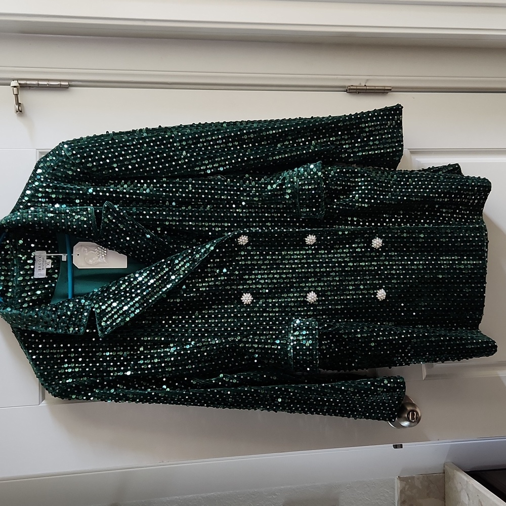 Holiday, sequined blazer dress